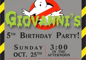 Free Ghostbusters Birthday Invitations Create Own Ghostbusters Birthday Invitations Free Ideas