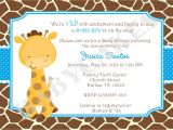 Free Giraffe Baby Shower Invitations Templates Baby Shower Invitations Giraffe theme