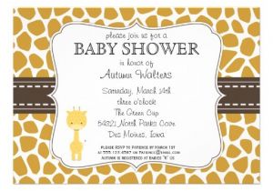 Free Giraffe Baby Shower Invitations Templates Custom Color Giraffe Baby Shower Invitations 5" X 7