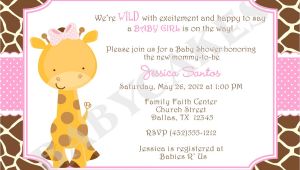 Free Giraffe Baby Shower Invitations Templates Design Giraffe Baby Shower Invitations
