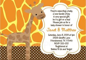 Free Giraffe Baby Shower Invitations Templates Giraffe Baby Shower Invitations