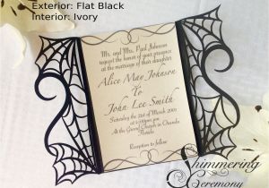 Free Gothic Wedding Invitation Templates Gothic Spider Web Gate Invitation Shimmering Ceremony