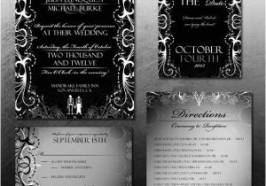 Free Gothic Wedding Invitation Templates Halloween Wedding Invitation 19 Psd Jpg format