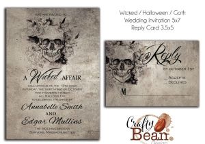 Free Gothic Wedding Invitation Templates Wicked Halloween Horror Gothic Wedding Invitation