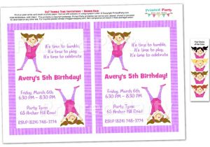 Free Gymnastics Party Invitation Templates 7 Best Images Of Gymnastic Birthday Invitations Printable
