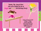 Free Gymnastics Party Invitation Templates Gymnastics Party Invitation Template