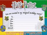 Free Harry Potter Birthday Invitation Template Harry Potter Birthday Party Invitations Free Printable