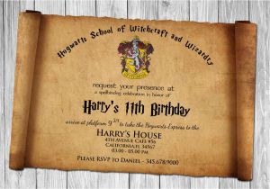 Free Harry Potter Birthday Invitation Template Harry Potter Papyrus Style Birthday Invitation Psd