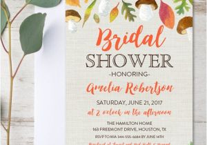 Free Instant Download Bridal Shower Invitations Editable Bridal Shower Invitation Autumn Fall Leaves Pdf