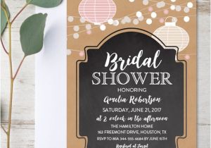 Free Instant Download Bridal Shower Invitations Editable Bridal Shower Invitation Rustic Kraft Chalkboard