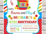 Free Jump Party Invitations Diy Bounce House Party Invitations Bouncy by thepaperkingdom