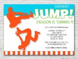 Free Jump Party Invitations Everybody Jump Birthday Invitation Printable or Printed W