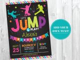 Free Jump Party Invitations Jump Birthday Invitation Trampoline Party by