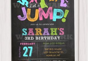 Free Jump Party Invitations Jump Invitation Girl Bounce House Invitation Trampoline