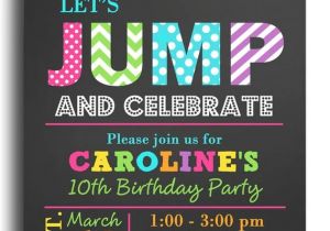 Free Jump Party Invitations Jump Invitation Printable or Printed with Free Shipping