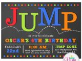 Free Jump Party Invitations Jump Invitation Printable or Printed with Free Shipping