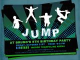 Free Jump Party Invitations Jump Trampoline or Bounce House Birthday Party Invite for Big