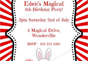 Free Magic Birthday Party Invitation Template Mother Duck Said "lets Party " Magical Birthday Party