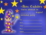 Free Magic Birthday Party Invitation Template Printable Personalized Birthday Invitations for Kids