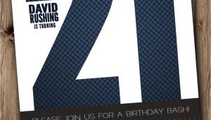 Free Male 21st Birthday Invitations 21st Birthday Party Invitation for Man Male Blue Silver