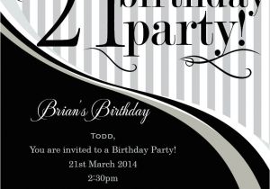 Free Male 21st Birthday Invitations top 14 21st Birthday Party Invitations