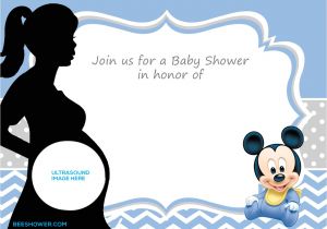 Free Mickey Mouse Baby Shower Invitation Templates Free Printable Mickey Mouse Baby Shower Invitation