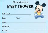 Free Mickey Mouse Baby Shower Invitation Templates Mickey Mouse Baby Shower Invitation Free Template