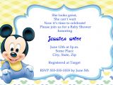 Free Mickey Mouse Baby Shower Invitation Templates Mickey Mouse Baby Shower Invitations Thank You Cards