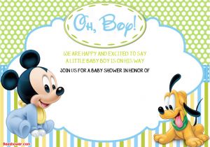 Free Mickey Mouse Baby Shower Invitation Templates New Free Printable Mickey Mouse Baby Shower Invitation