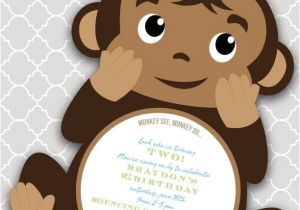 Free Monkey Baby Shower Invitation Templates Best 25 Monkey Invitations Ideas On Pinterest