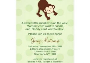 Free Monkey Baby Shower Invitation Templates Monkey Baby Shower Invitations Template 5" X 7" Invitation