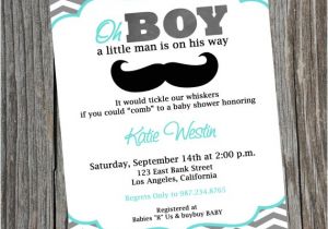 Free Mustache Baby Shower Invitation Templates Little Man Printable Party Invitation Mustache Invitation