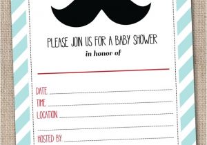 Free Mustache Baby Shower Invitation Templates Mustache Baby Shower Invitations – Gangcraft