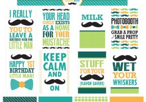 Free Mustache Birthday Party Printables Little Man Mustache Bash First Birthday Party Free