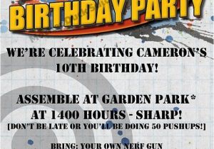 Free Nerf Birthday Invitation Template 17 Best Images About Nerf Gun Birthday Party Ideas On