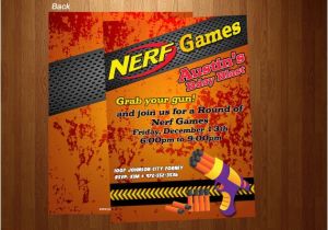 Free Nerf Birthday Invitation Template Free Nerf Gun Party Invitations Cheap