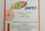 Free Nerf Birthday Invitation Template Nerf Birthday Party Invitation