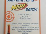 Free Nerf Birthday Invitation Template Nerf Birthday Party Invitation