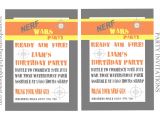Free Nerf Birthday Invitation Template Nerf Party Invitations Template
