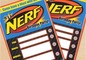 Free Nerf Birthday Party Invitation Template Free Printable Nerf Birthday Invitation