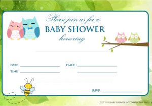Free Online Baby Shower Invitations to Print Free Printable Baby Owl Baby Shower Invitation