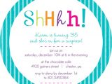 Free Online Surprise Birthday Party Invitations Surprise Birthday Invitations Colorful Shhh Surprise