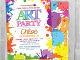 Free Paint Party Invitation Template Art Paint Party Invitations Printable Birthday Invitation