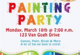 Free Paint Party Invitation Template Invite and Delight Painting Party