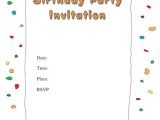 Free Party Invitation Template 43 Free Birthday Party Invitation Templates Free