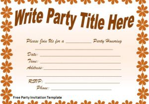 Free Party Invitation Template Free Party Invitations Template Best Template Collection