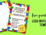 Free Party Invitation Templates Lego Free Printable Lego Birthday Party Invitation Template