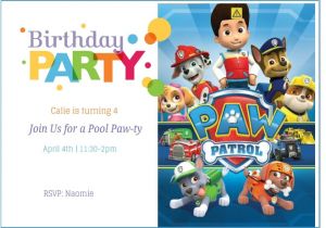 Free Paw Patrol Birthday Invitation Template Paw Patrol Birthday Invitation Ideas Free Printable