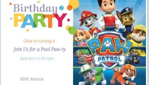 Free Paw Patrol Birthday Invitations with Photo Free Printable Paw Patrol Birthday Invitation Ideas