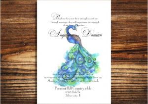 Free Peacock Wedding Invitation Templates Peacock Wedding Invitation 15 Psd Jpg Indesign format